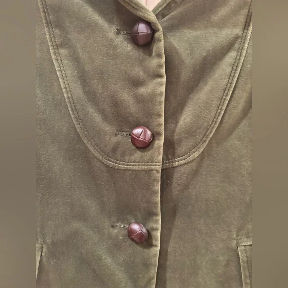 J.Crew Olive Green Velvet Blazer – Size 4 – Tailored Fit, Fully Lined - Picture 5 of 10